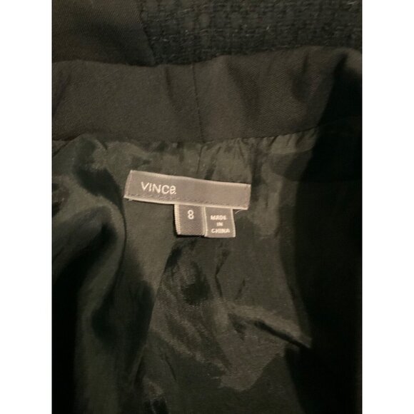 Vince Black Windowpane Textured Blazer, Size 8 - Picture 8 of 8
